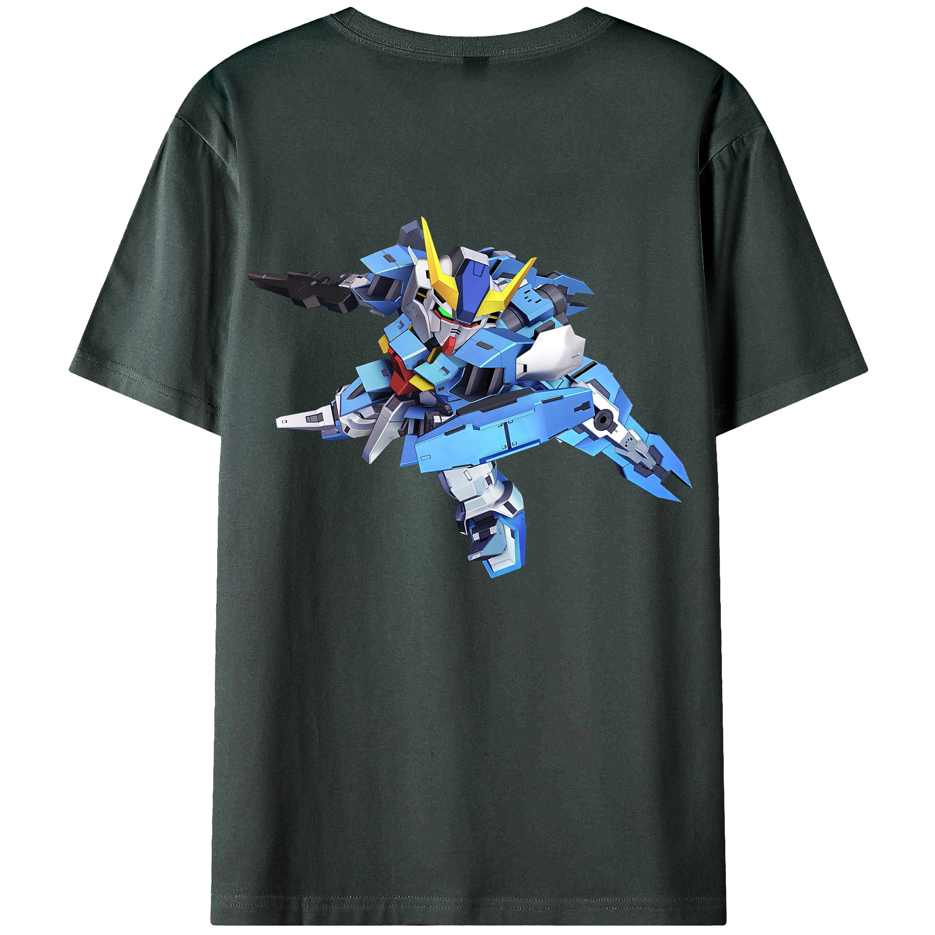 （画像用） 機動戦士ガンダム Mobile Suit Gundam 綿100％ メンズ半袖Tシャツ（バックプリント） 通気性